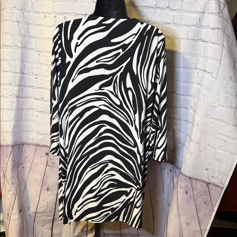 MICHAEL Michael Kors Black and White Zebra Print Mini Dress - Picture 11 of 14